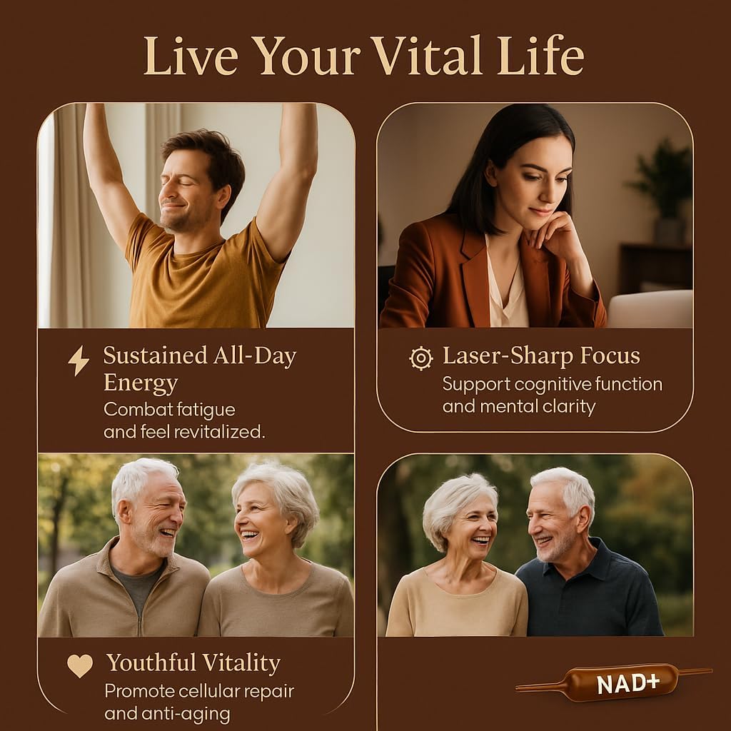 Advanced NAD+ Booster – 10 Liquid Vials (1200mg)