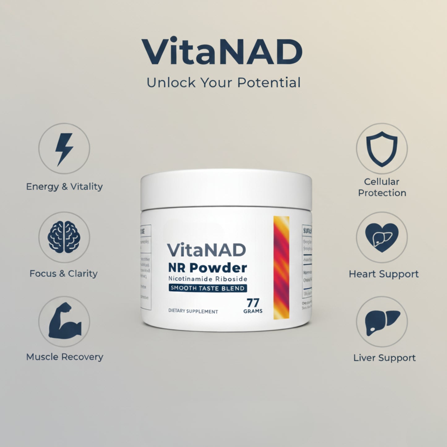Nicotinamide Riboside (NR) Powder - Energy & Anti-Aging Support